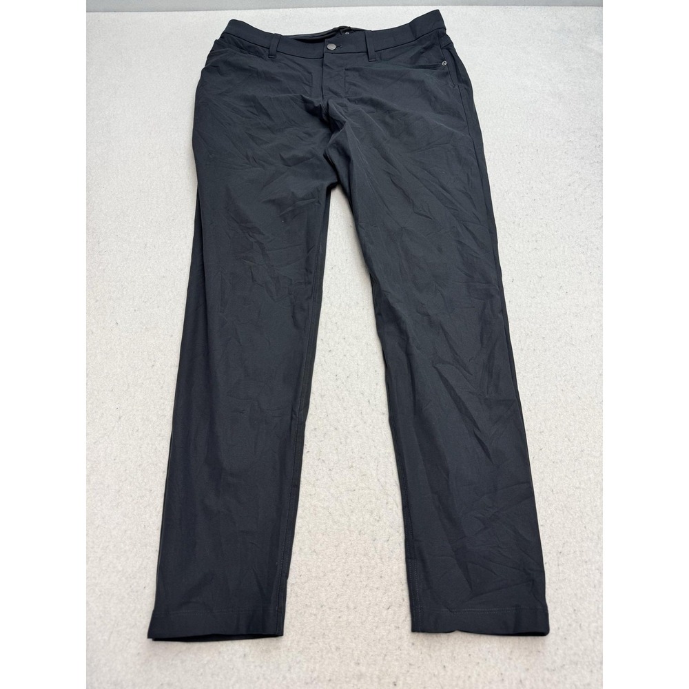 Lululemon ABC Warpstreme Pants Mens 32x31 Black Stretch Microfiber Chino